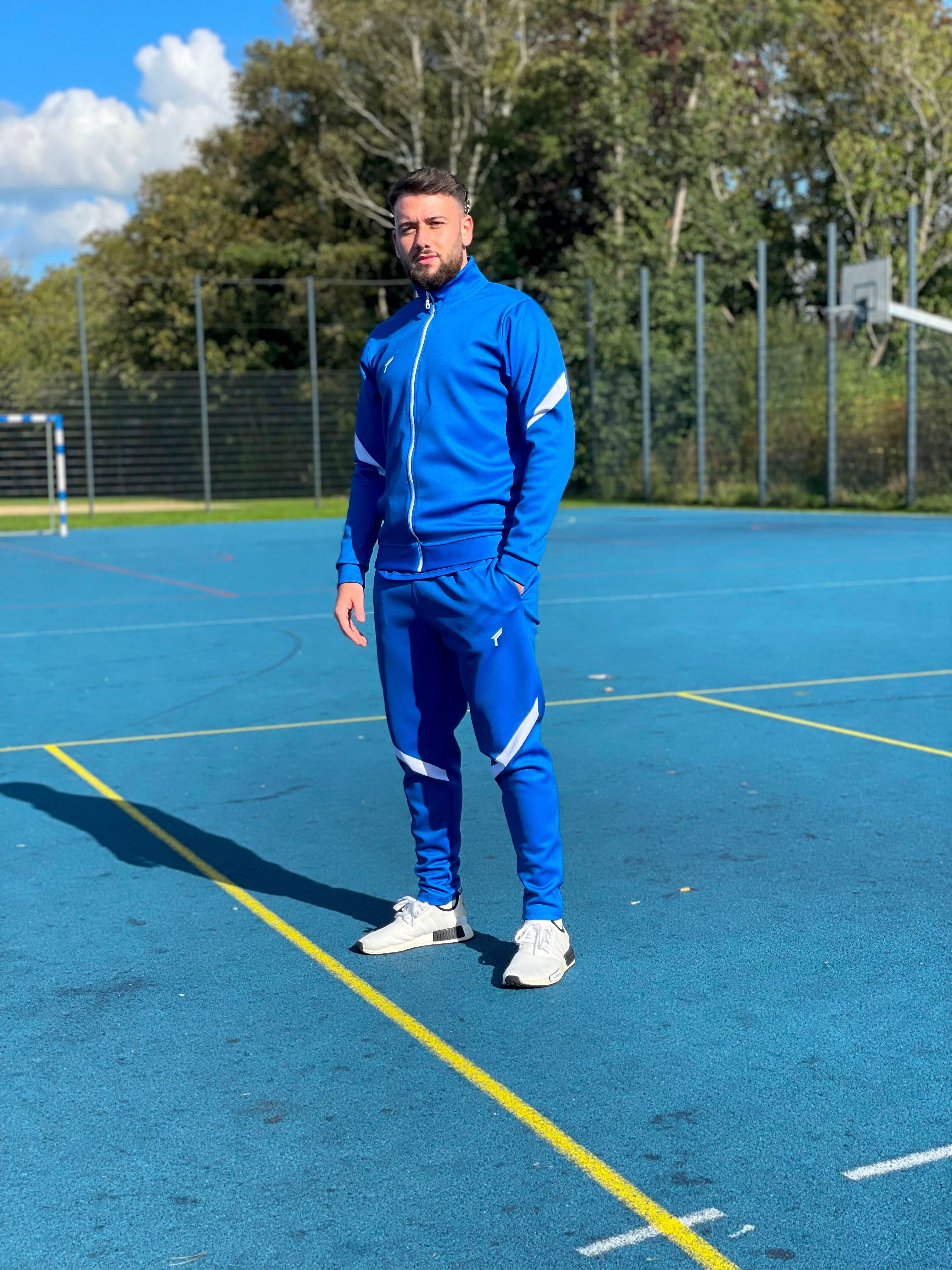 Trainingsanzug Blau/Weiss